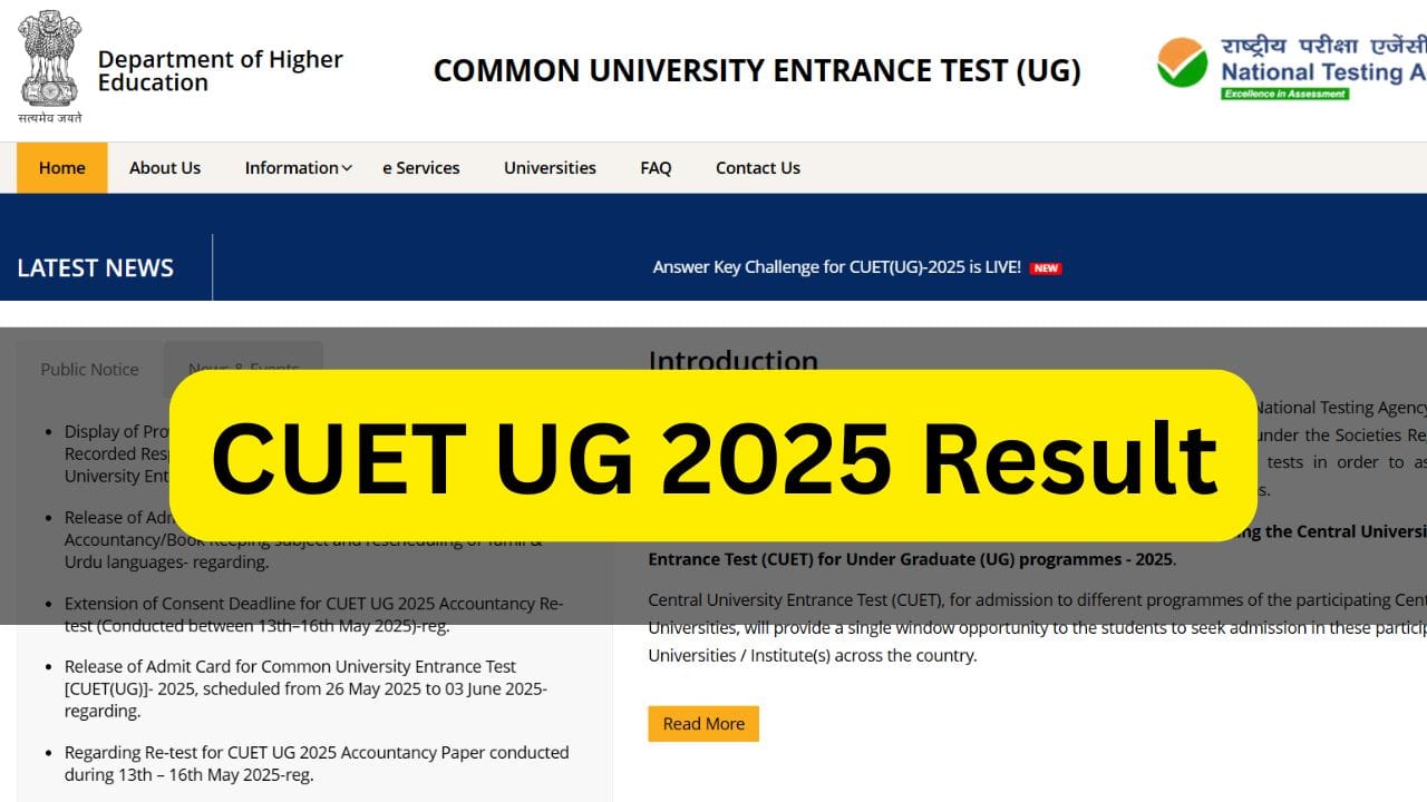 CUET UG 2025 Result: When & Where to Download Scorecard, Final Answer ...