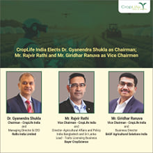 CropLife India elects Rallis India's Dr. Gyanendra Shukla as Chairman; Bayer's Mr. Rajvir Rathi and BASF's Mr. Giridhar Ranuva as Vice Chairmen