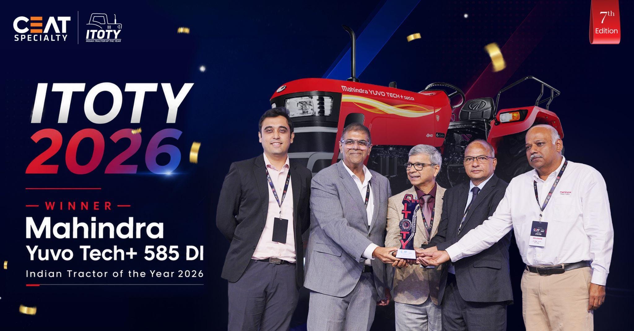 ITOTY Awards 2026 Convenes Industry Leaders to Celebrate Farm Mechanization Excellence; Mahindra Yuvo Tech+ 585 DI Secures Top Honour