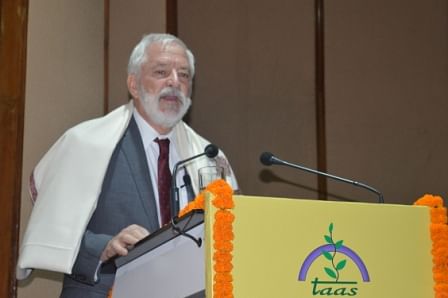 Dr. Thomas A. Lumpkin, recipient of M S Swaminathan award 2015, delivering lecture at 9th TAAS Foundation Day Lecture.