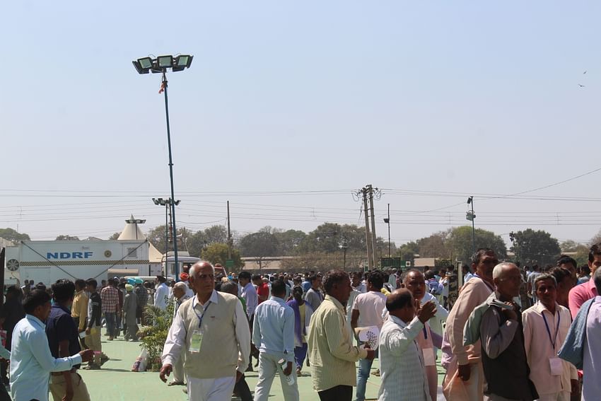 farmers strolling at the mela ground