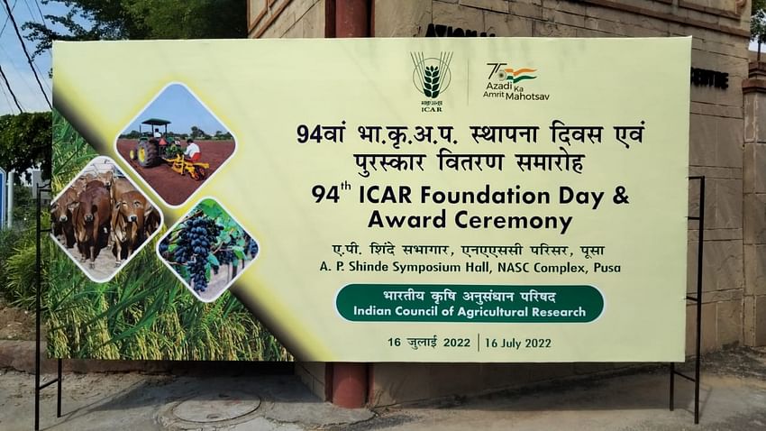 Krishi Jagran team covering 94th ICAR Foundation Day and Award Ceremony at NASC Complex, Pusa, New Delhi.