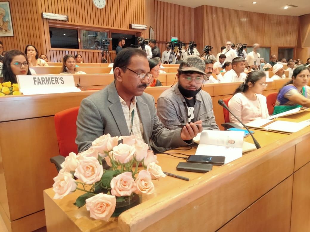 Krishi Jagran team covering 94th ICAR Foundation Day and Award Ceremony at NASC Complex, Pusa, New Delhi.