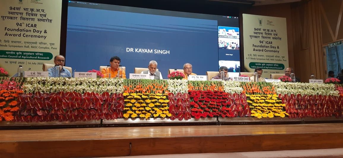 Krishi Jagran team covering 94th ICAR Foundation Day and Award Ceremony at NASC Complex, Pusa, New Delhi.