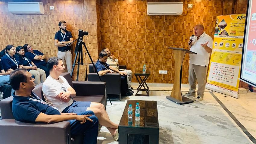 Communication Manager, International Dairy Federation, Sebastian Dates along with Mag Nutrición Rafael Cornes are at Krishi Jagran headquarters in New Delhi.