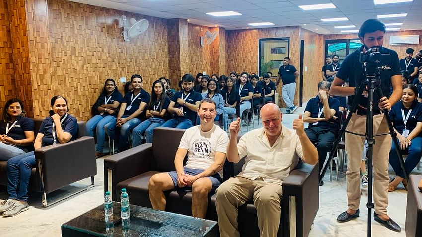 Communication Manager, International Dairy Federation, Sebastian Dates along with Mag Nutrición Rafael Cornes are at Krishi Jagran headquarters in New Delhi.