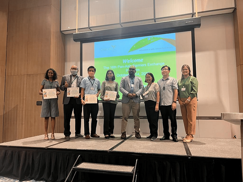 Finally, the acknowledgment as participants pose with their certificates.