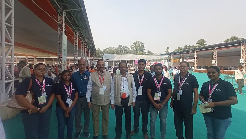 The freshly appointed director general of ICAR and Secretary DARE - Dr Himanshu Pathak with the Krishi Jagran team at the event