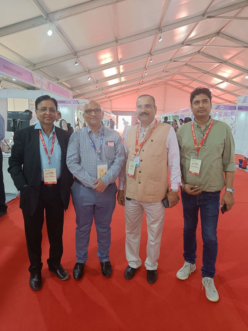 Dr. P Chandra Shekara, Director General of the National Institute of Agricultural Extension Management (MANAGE) visited the Agri Start-Up Conclave 2022 with the Krishi Jagran Team