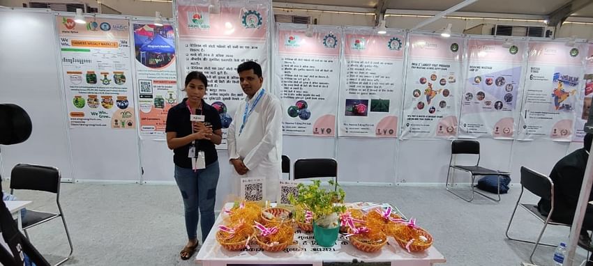 Krishi Jagran interacting with the startup stalls showcasing their brand at the exhibition