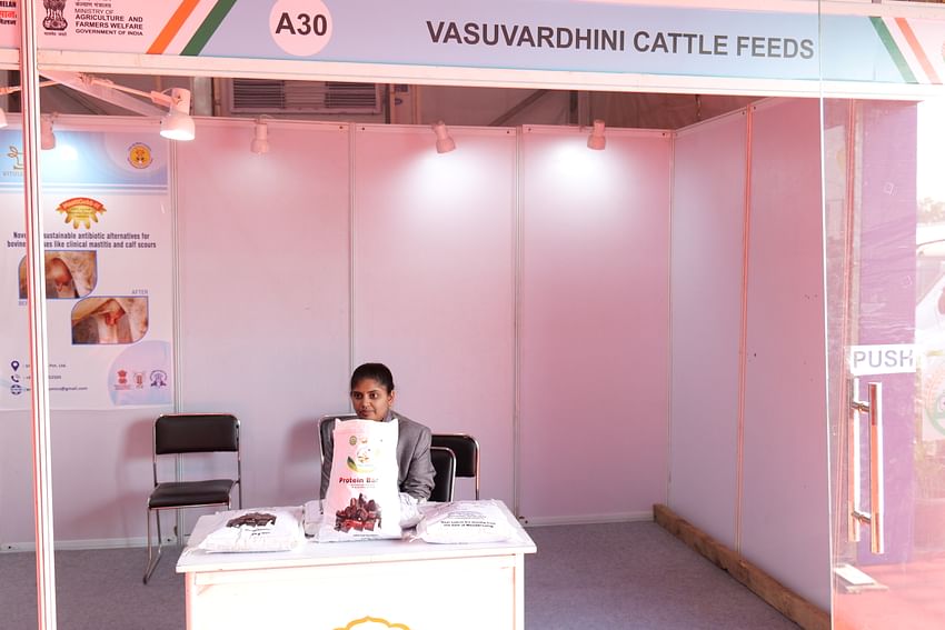 Vasuvardhini Cattle Feeds at PM Kisan Samman Sammelan 2022 at IARI, Pusa in New Delhi.