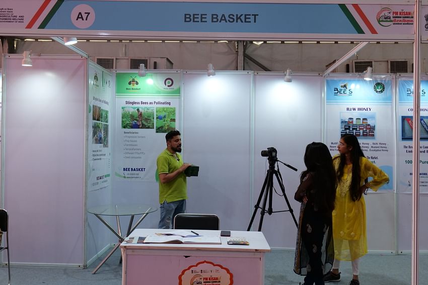 Bee Basket at PM Kisan Samman Sammelan 2022 at IARI, Pusa in New Delhi.