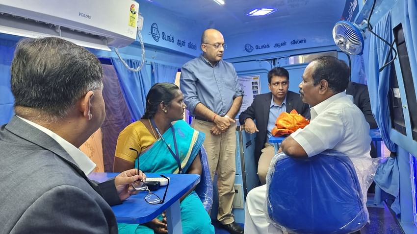 HDFC Bank introduces its 'Bank on Wheels' van at Virudhunagar, Tamil Nadu