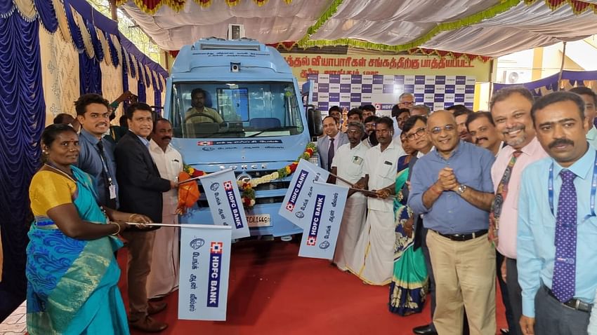 HDFC Bank introduces its 'Bank on Wheels' van at Virudhunagar, Tamil Nadu