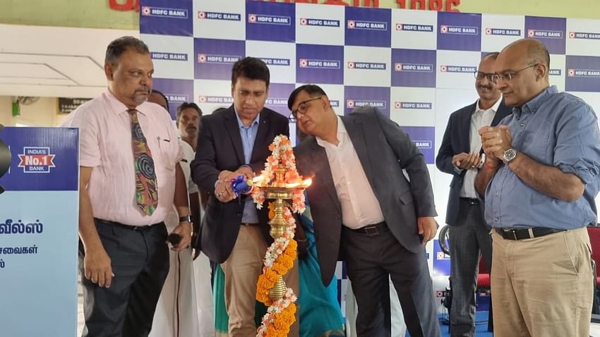 HDFC Bank introduces its 'Bank on Wheels' van at Virudhunagar, Tamil Nadu