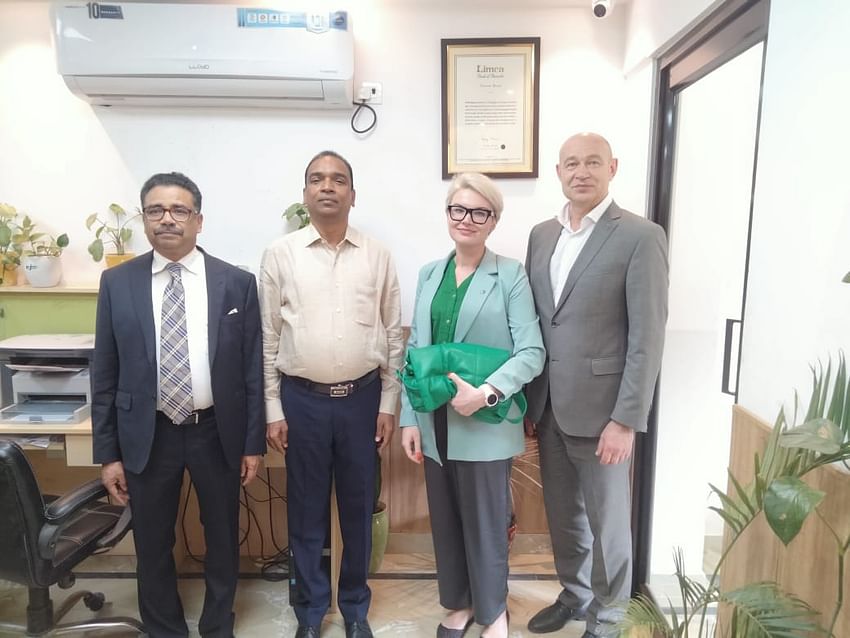 Visit in Pics: Dean Victor Barabash & Deputy Dean Natalia, RUDN University, Moscow, at KJ Chaupal