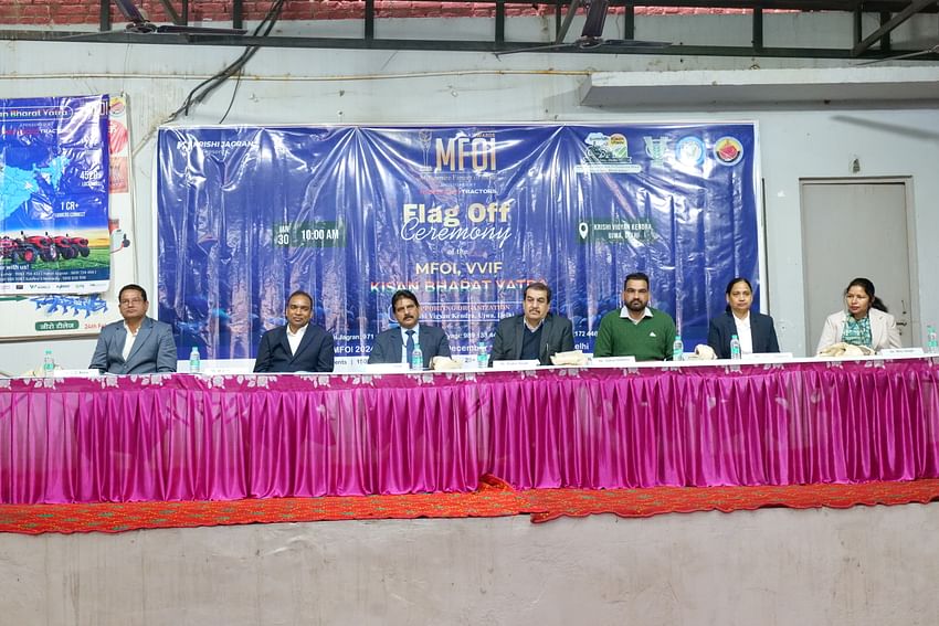 Dr US Gautam Flags Off 'MFOI, VVIF Kisan Bharat Yatra' From KVK, Charting a Course Through Northern India